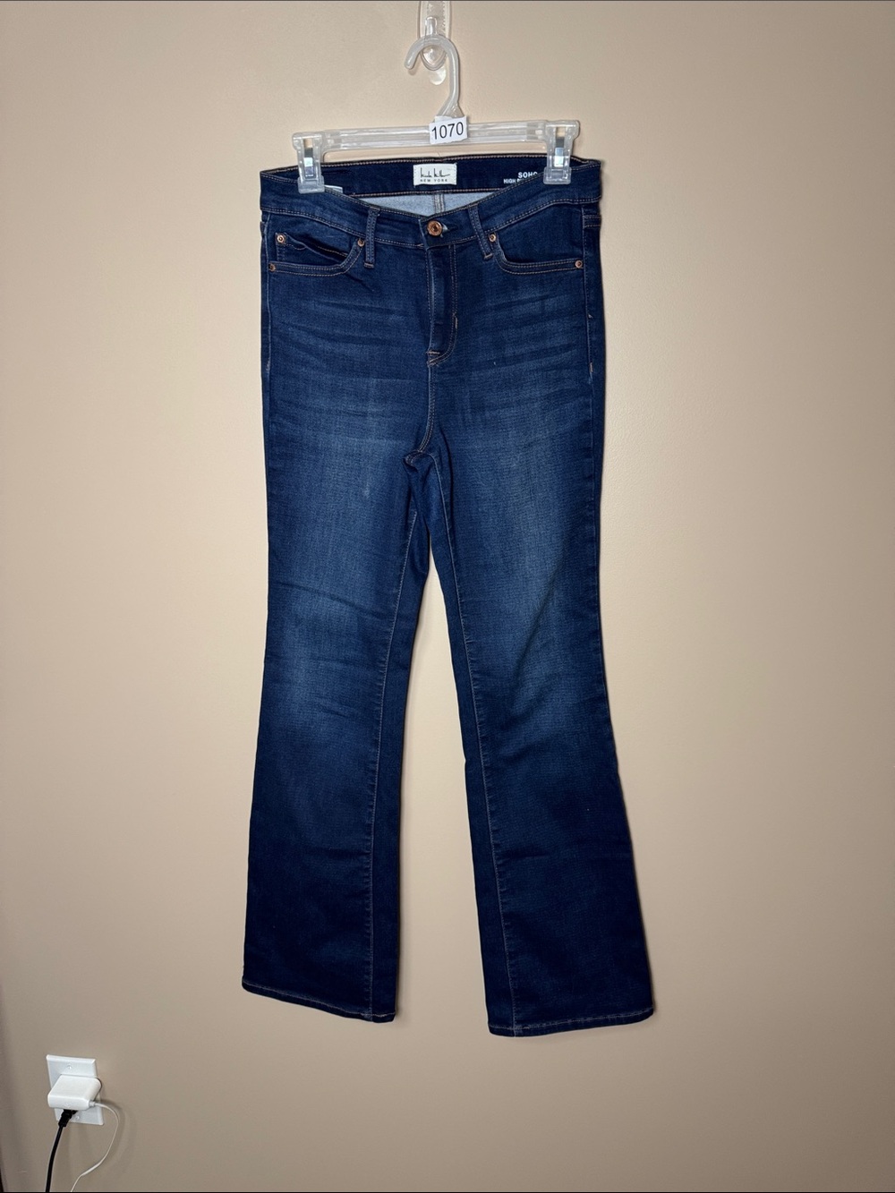 Nicole Miller, New York Soho, high-rise boot, cut jeans Women's size 6